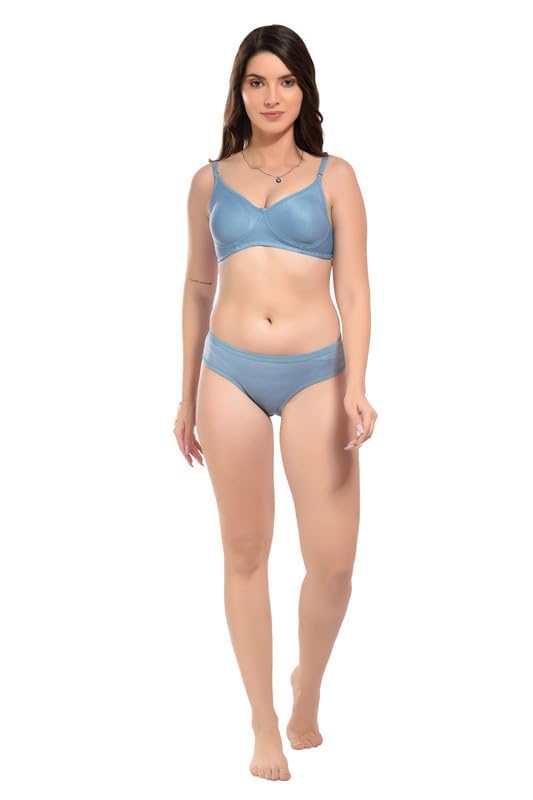 karly Women's Full Coverage Cotton Blend Non-Padded Bra and Panty Set | Honeymoon Valentine Sexy Lingerie Set | Women Bikni Set | Innerwear Lingerie Set (Set of 1)-picture-29