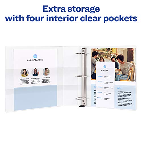 Image of Avery Heavy-Duty View Binder with 5 Inch One Touch EZD Ring, White, 1 Binder (79706)
