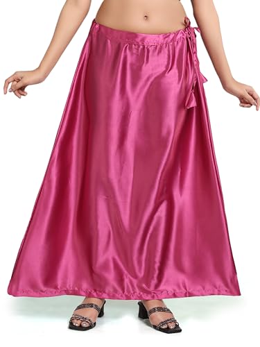Image of Madhu Fashion Women's Satin Saree Petticoat Saree Underskirt