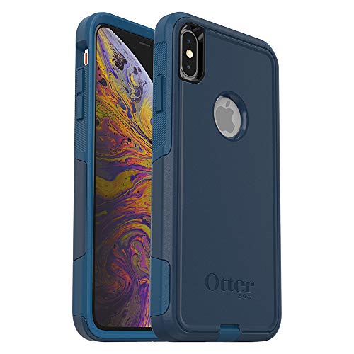 OtterBox COMMUTER SERIES Case for iPhone Xs Max - Retail Packaging - BESPOKE WAY (BLAZER BLUE/STORMY SEAS BLUE)