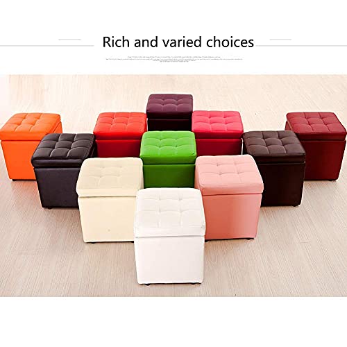 Coffre à jouets cube noir 40x40x40cm avec boîte pouf de rangement - 4