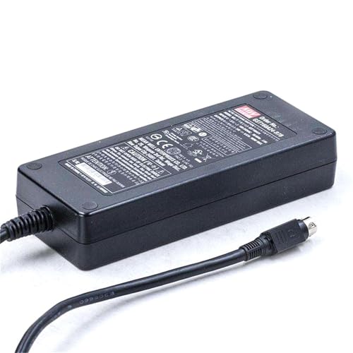 GST160A24-R7B 160W Desktop AC-DC Power Adapter, 24V Output, IEC320-C14 Inlet, Plastic Enclosure, Short Circuit Protection, Active PFC, Suitable for Industrial Applications
