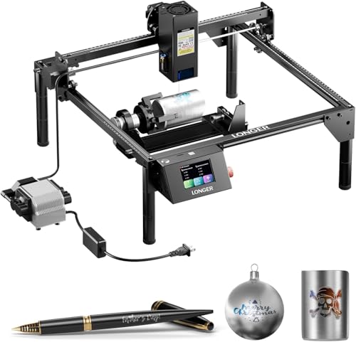 Image of Longer Ray5 20W Laser Engraver with Air Assist Kit 3-in-1 Rotary Roller Kit DIY CNC Laser Cutter Tool for Metal Glass Wood,Engraving Area 400 * 365mm