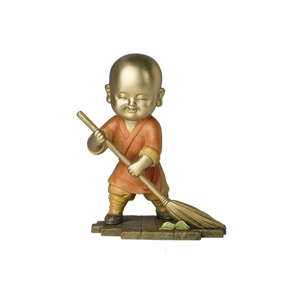 AFGFGHES Statue Copper Desktop Ornaments, Shaolin Monk, Home Living Room Decoration Crafts, Ornaments, All-copper Handmade Statues Brass Figurine