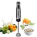 iKALULA Batidora de mano de acero inoxidable, 1000 W, con 8 niveles de velocidad, pantalla LED, batidora multifunción de acero inoxidable para batidos, sopas, yogur, alimentos para bebés, color negro
