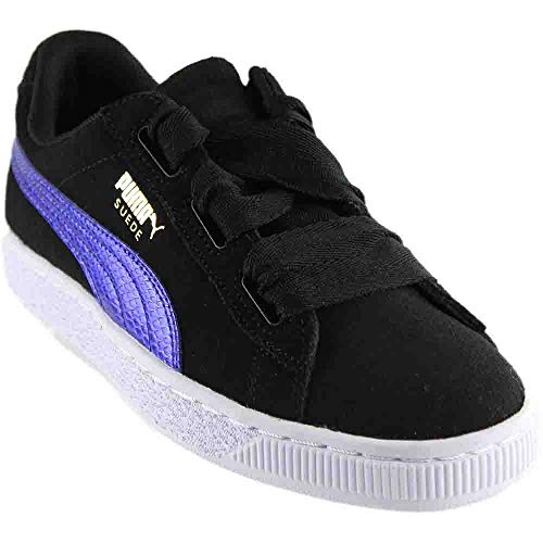 Image of PUMA Kids Girls Suede Heart Lace Up Sneakers Shoes Casual