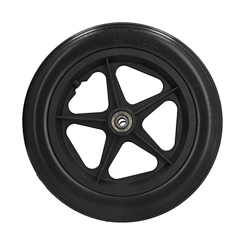 12 Inch Wheelchair Wheels Replacement,Transport Chair Rear Wheel Assembly Polyurethane Wheelchair Mobility Scooter Tires