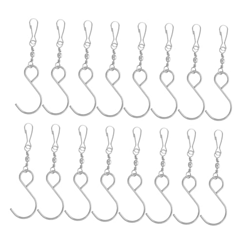 SUPVOX Outdoor Home Decor Hooks 20 Stainless Steel Swivel Lantern Hooks Wind Chime Hangers Garden