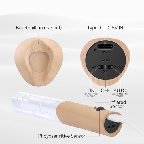 Image of Rechargeable Motion Sensor Wall Sconce, White Ash, 3 Pack | Three magnetic peel-and-stick indoor night lights for a connected hallway, stairway, bathroom, or multi-room path