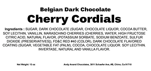 Andy Anand Belgian Dark Chocolate Cherry Cordials, Amazing-Delicious-Decadent Gift Boxed, Birthday, Valentine, Christmas Gourmet Food Mothers Fathers Day, Anniversary (48 Pcs) #TOP3