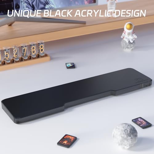 Image of Acrylic Keyboard Wrist Rest - Compact 60% Keyboard- Mechanical Keyboards Ergonomic Palm Rest for Computer Keyboard,Anti-Slip Base,Wrist Pad for Laptop,Office & Home-Easy Typing (Black)
