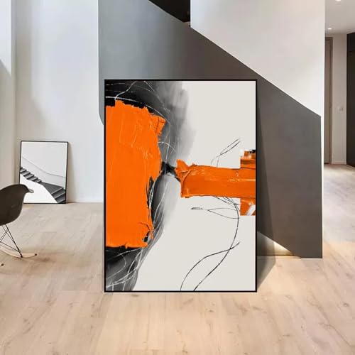 Images murales modernes orange pour décoration de maison contemporaine