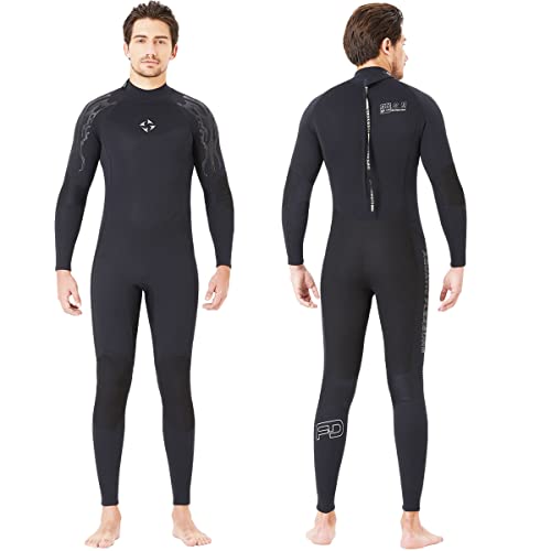 ウエットスーツ 3mm ネオプレーン ダイビング ウエットスーツ フルスーツ メンズ 裏起毛 ダイビング シュノーケリング サーフィン ウエット Lサイズ