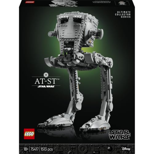 LEGO Star Wars AT-ST Kampfläufer 75417 | Bausatz für Erwachsene, UCS Modell zum Ausstellen mit Minifigur und Informationstafel, Sammlerstück, Geschenk, 1513 Teile