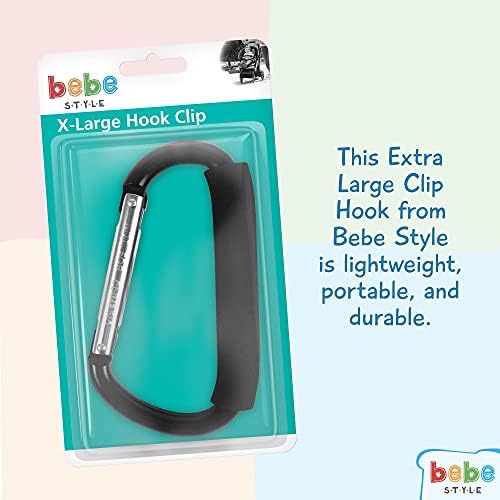 Bebe Style 1-Pack Buggy Clip, Pram Hook for a Large Shopping Bag, X-Large Holder for Pushchairs & Prams