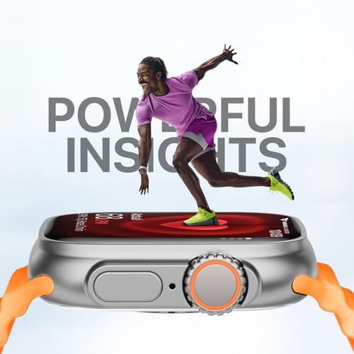 Image of Vaku Luxos Advanced Bluetooth Calling Smartwatch with 1.99 inch HD Display Heart Rate & ECG Monitor, Unlimited Watch Faces 10+ Sports Modes, Sleep Tracker, Silicone Strap- Orange