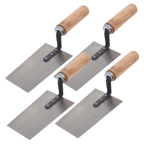 Homoyoyo 4 Piezas De Bloque De Lijado De Ranuras De Yeso Llana De Medición Escobilla De Goma Pegamento De Cemento Taladro De Bordillo Interior Esparcidor De Acabado Llana De Barro