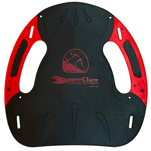 SnowClaw Backcountry Snow Shovel, Ultra-Light, Snow Anchor, Emergency Splint, Multi-Use Tool, Great for Digging Snow Caves, Easily Fits in Any Backpack - Red