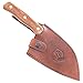 Condor Tool & Knife Serbian Kuvar Cleaver - Micarta Handle - 6.3 In Fire Starter - Convex - 1075 High Carbon Steel - Welted Leather Sheath - Perfect for Bone and Meat Cutting 14.5 oz