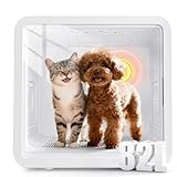 【Amazon.co.jp限定】AOHDM ペットドライルーム 2025年新型 業界最大82L 3D立体送風で360°全方位高速乾燥 犬・猫兼用 大型犬も楽々 静音設計 デュアルドライヤー付属 毛飛び散り防止 花粉対策 ペット乾燥機/ドライヤーボックス PSE認証 (ホワイト)