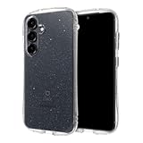 iFace Look in Clear Case [ Compatible with Galaxy S25 ] Hybrid Crystal Clean Shockproof Transparent Protective Cover with Grip - Drop Tested Wireless Charging Compatible - Glitter