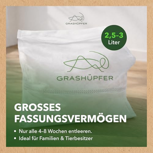 Wiederverwendbare Staubbeutel 3 Stück mit Reißverschluss für ECOVACS mit Reißverschluss für DEEBOT X11 PRO OMNI, X9, X8 PRO, X8 PRO PLUS, T30C, T50 PRO OMNI, T80 OMNI T90 PRO OMNI - GRASHÜPFER®