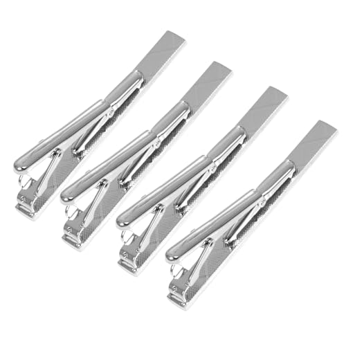 Image of 4 Pcs Stainless Steel Tie Clips for Men Classic Tie Bar Clip for Formal Business Wedding Party Fathers Day Gift