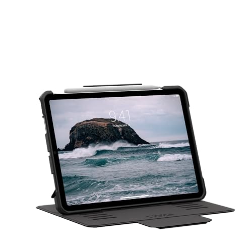 Image of Urban Armor Gear UAG Designed for iPad Air 11 inch Case (8th /7th /6th Gen, M5 /M4 /M2) (A3360, A3361, A3362) Metropolis Tact.Armr Folio Cover with Adjustable Kickstand & Pencil Holder - Black