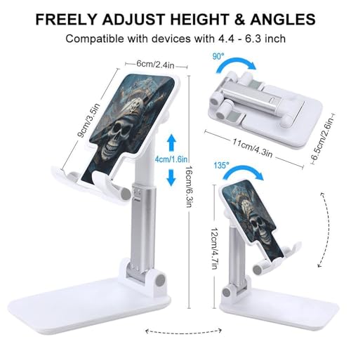 Support téléphone réglable et pliable squelette multi-angle compatible iPhone Android