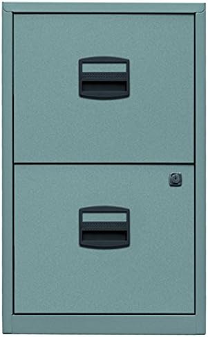 Bisley Steel 2 Drawer Filing Cabinet - Oxford Blue