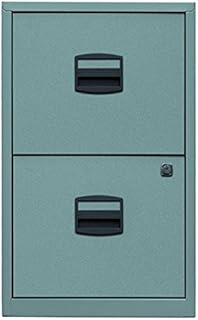 Bisley Steel 2 Drawer Filing Cabinet - Oxford Blue