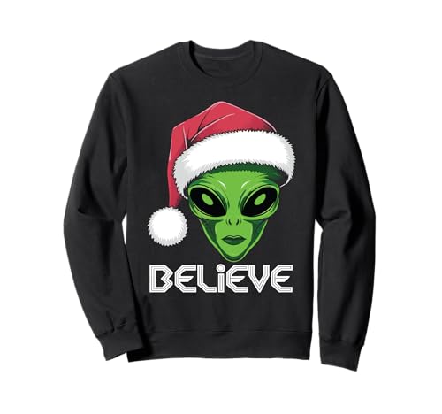 Disfraz de Papá Noel extraterrestre de Navidad, divertido sombrero de Papá Noel, ciencia ficción Sudadera