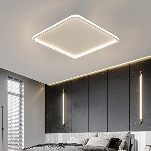 Plafonnier LED de salon moderne et grand lustre de plafond mince