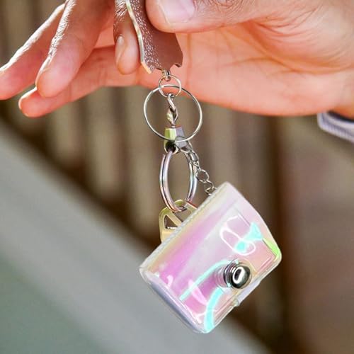 Álbum de fotos de viaje compacto | Llavero mini cuaderno de scrapbooking para tarjetas fotográficas y recuerdos | Muy pequeño álbum llavero | Para boda amistad Descuento de diplomas San Valentín - imagen 3