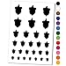 Acorn Solid Temporary Tattoo Water Resistant Fake Body Art Set Collection - Black (One Sheet)