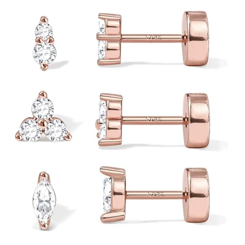 LOYALLOOK セット ピアス レディース 人気 20G オパール シルバー 925 可愛い 日常 アレルギー対応 ゴールド シルバー ピンクゴールド 組み合わせ ジルコン おしゃれ 女性 かわいい 大人 軟骨 アクセサリー スタッドピアス