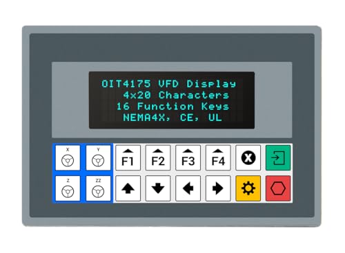 Image of OIT4175-A00 - Alphanumeric Operator Interface Terminal, 4x20 VFD Display, 16 Programmable Keys, Aluminum, C1D2, Extended Temp, B.A.B.A. - Made in The USA.