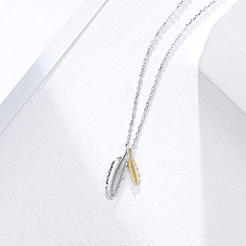 Colliers de plumes argent sterling bijou de tempérament lady