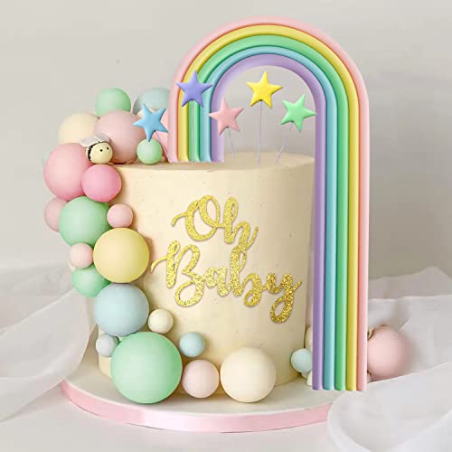 Havagdtm HAVA-LS-KJ-ZXG017 27 Pcs Oh Baby Cake Toppers Rainbow Cake Decorations thumb #5