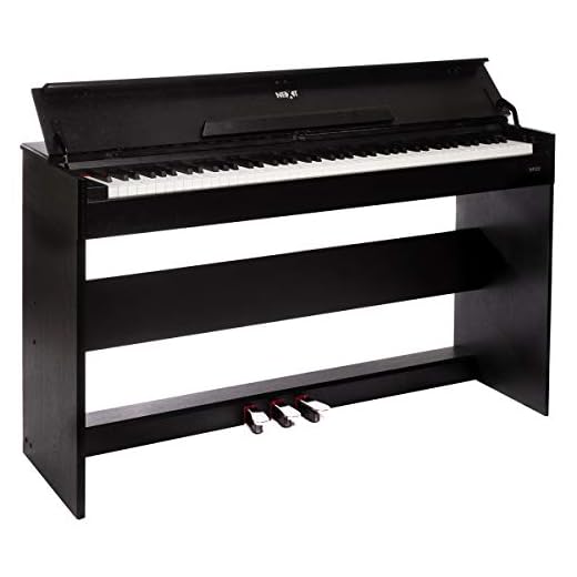 Pianoforte digitale NEXT NP-20 | 88 tasti contrappesi di azione martello mobile compatto, coperchio, 3 pedali (nero)