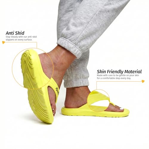 Image of YOHO Drizzle Soft Slippers for Women, Mild Acupressure, Lightweight, Anti Skid & Slip, Diabetic Footwear for Woman, Home Wear Bathroom Chappal for ladies | Waterproof Monsoon & Rainy Footwear