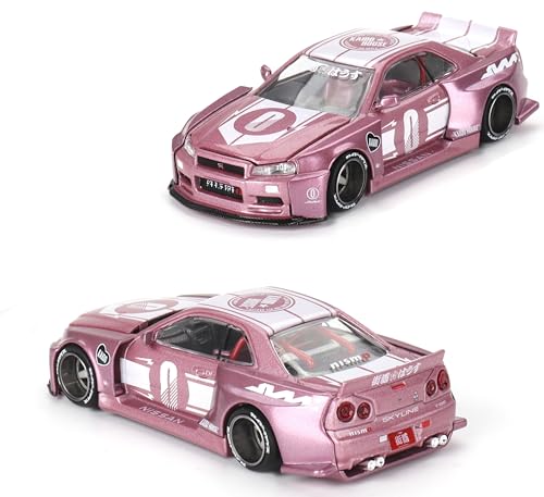 Mini GT Models Nissan Skyline GT-R Kaido Racing Factory V1 Pink 1/64 - Image 3