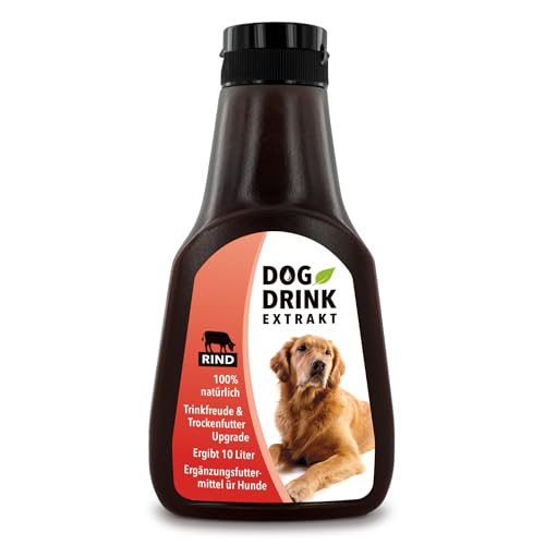 Dog Drink - Mehr Trinkfreude & bessere Futteraufnahme für 10L Brühe für Hunde, 100% Rindfleisch-Extrakt, für mehr Flüssigkeit & schmackhafteres Trockenfutter