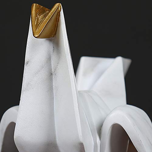 Figurine nordique peinte à la main style origami géométrique - 5