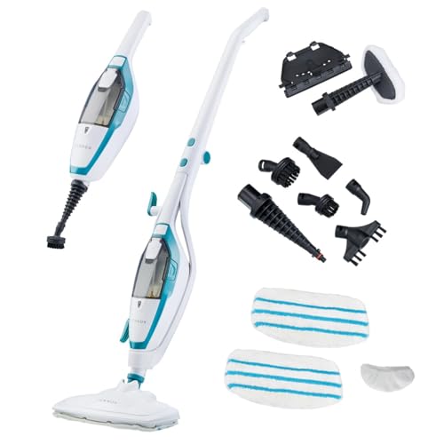 Zennox Multifunctional Steam Mop – Multi-Surface Steamer Cleaner for Hard Floors, Laminate, Wood, Carpets, Rugs, Surfaces, Worktops, Tiles & More – Chemical Free Cleaning with Upright or Handheld Mode