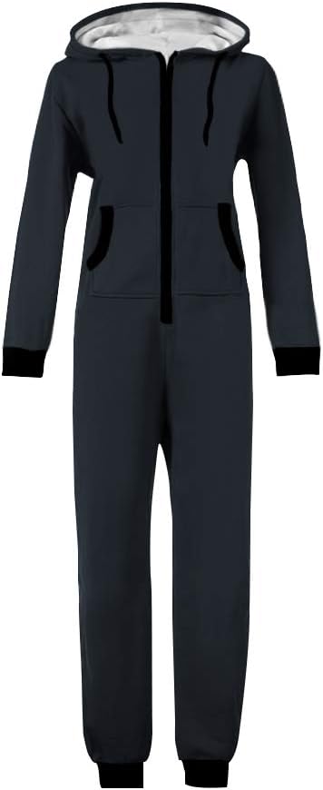 Men and Women Adult Pajamas Sportswear Hooded Unisex Jumpsuit