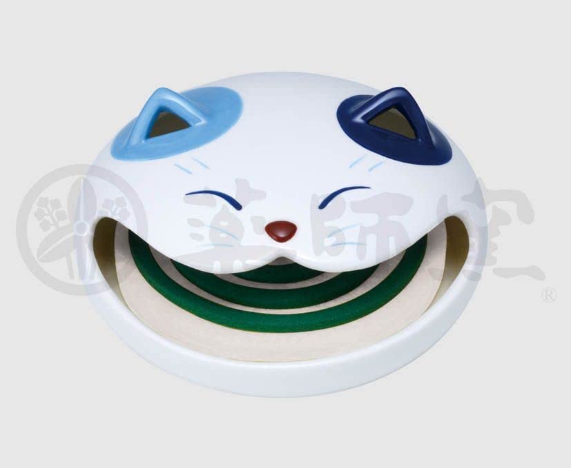 Amazon.co.jp: 薬師窯(yakushigama) 福笑い猫蚊遣器 【4418】 なつかし