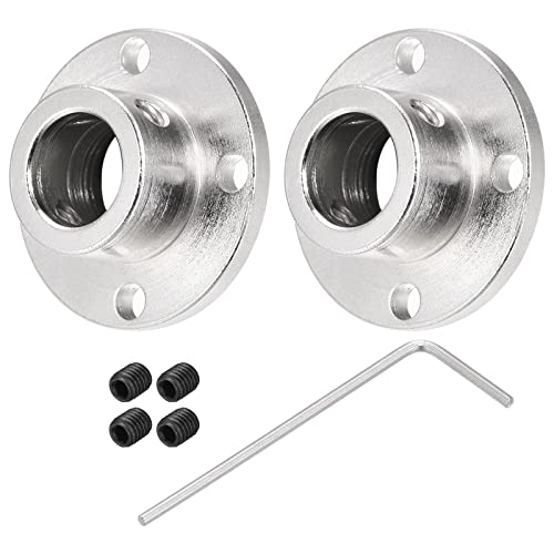 sourcing map 2pcs 12mm Coupleur Bride Couplage Connecteur Arbre Axe Raccords pour Bricolage RC Modèle Moteurs avec 4pcs Serrage Vis 1pcs M2 Hexagonale Clé