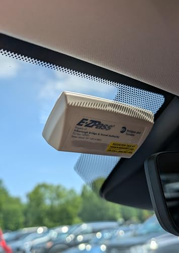 JUMINIZ 8 Pieces (4 Sets) EZ Pass Mounting Strips with Adhesive for EZ Pass/iPass Illinois/Sunpass Cars Windshield Toll Transponder Holders Dual Lock Sticky Replacement Double Sided Tape Sticker