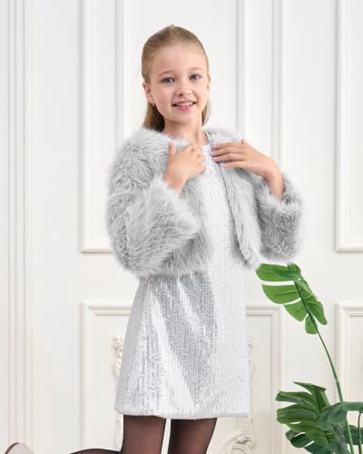 Image of BOLEROSE Girls Faux Fur Bolero Jacket